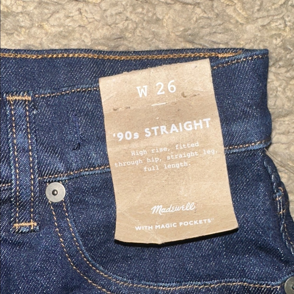 NWT Madewell 90’s Straight High Rise Jeans (26) - Picture 3 of 5
